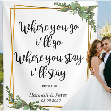 Christian Wedding Backdrop, Scripture Backdrop - iJay Backdrops